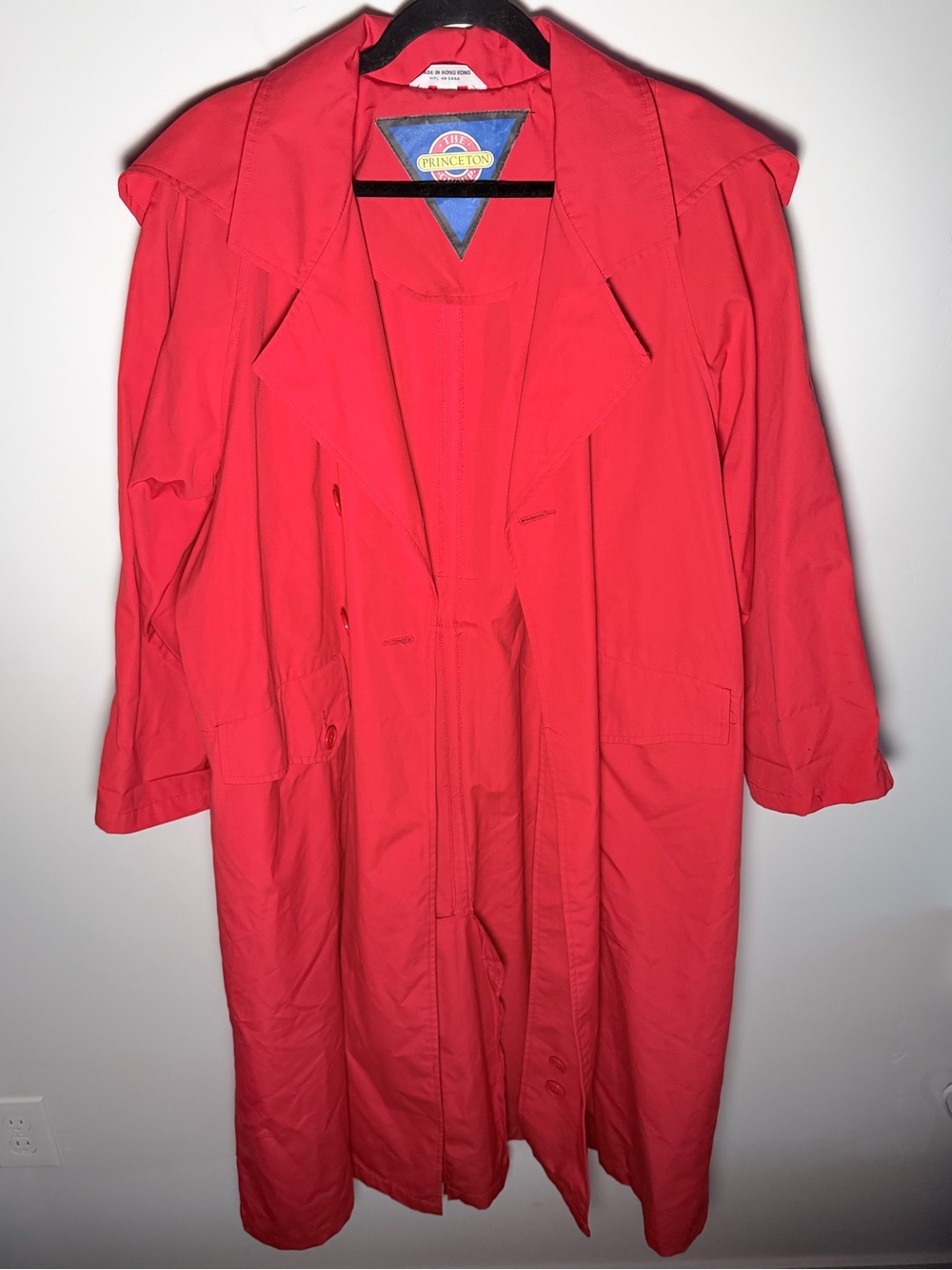 The Princeton Group Red Women's Trench Coat Women’s Large / Men’s Small